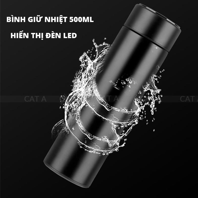 Bình giữ nhiệt Inox có hiển thị nhiệt độ led Cát Á - Giữ nhiệt siêu lâu lên đến 12 tiếng