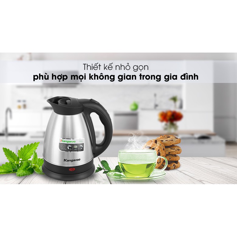 Ấm siêu tốc Bình đun siêu tốc Kangaroo 1.5 lítDST021 GOG332