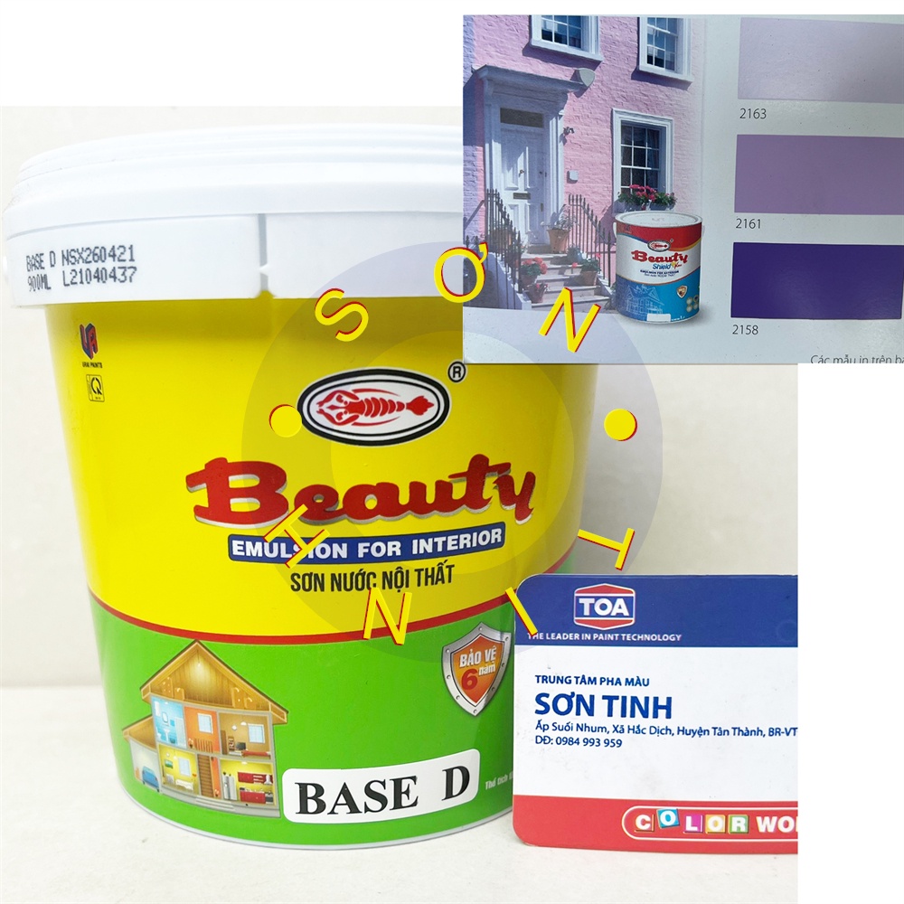 Sơn nước màu tím đậm nhạt lavender khoai môn Violet Nội thất Trong nhà BEAUTY của URAI PAINTS 1 lít