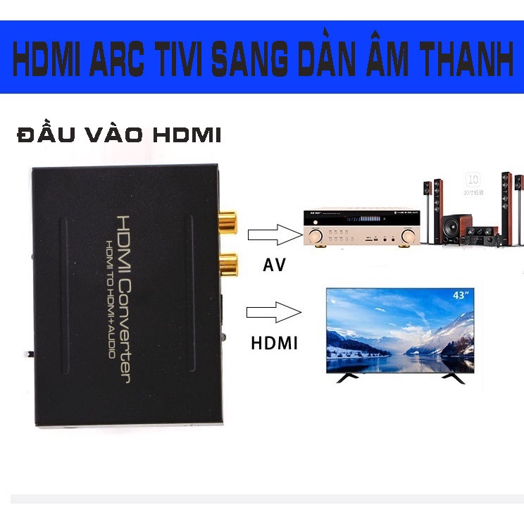 Box Chuyển Hdmi Ra Av Mini - Bộ Chuyển Đổi HDMI Sang AV - Adapter HDMI Sang AV