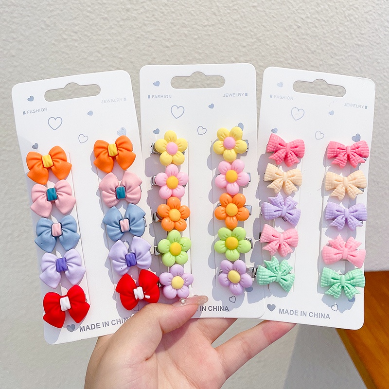 Kẹp Tóc Kiểu Hàn Quốc Cỡ Nhỏ Thiết Kế Dễ Thương Cho Bé