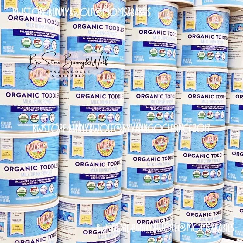 Sữa Earth's Best Organic Toddler Mỹ - Hộp Xanh 595gr