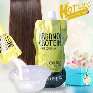 Dầu ủ tóc collagen delofil arganoil protein siêu mượt 500ml