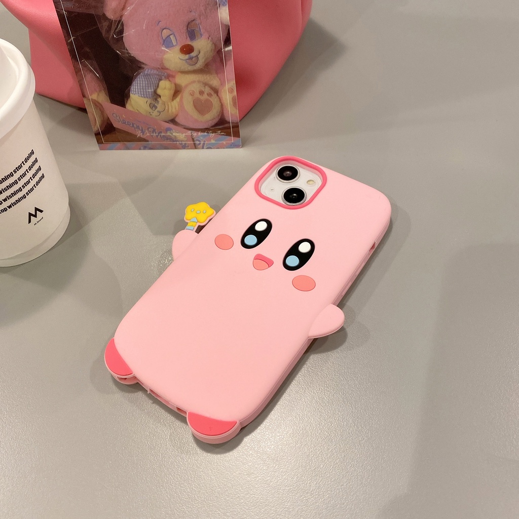 Ốp Điện Thoại Silicon Mềm Hình Hoạt Hình Kirby 3D Dễ Thương Chống Sốc Bảo Vệ Toàn Diện