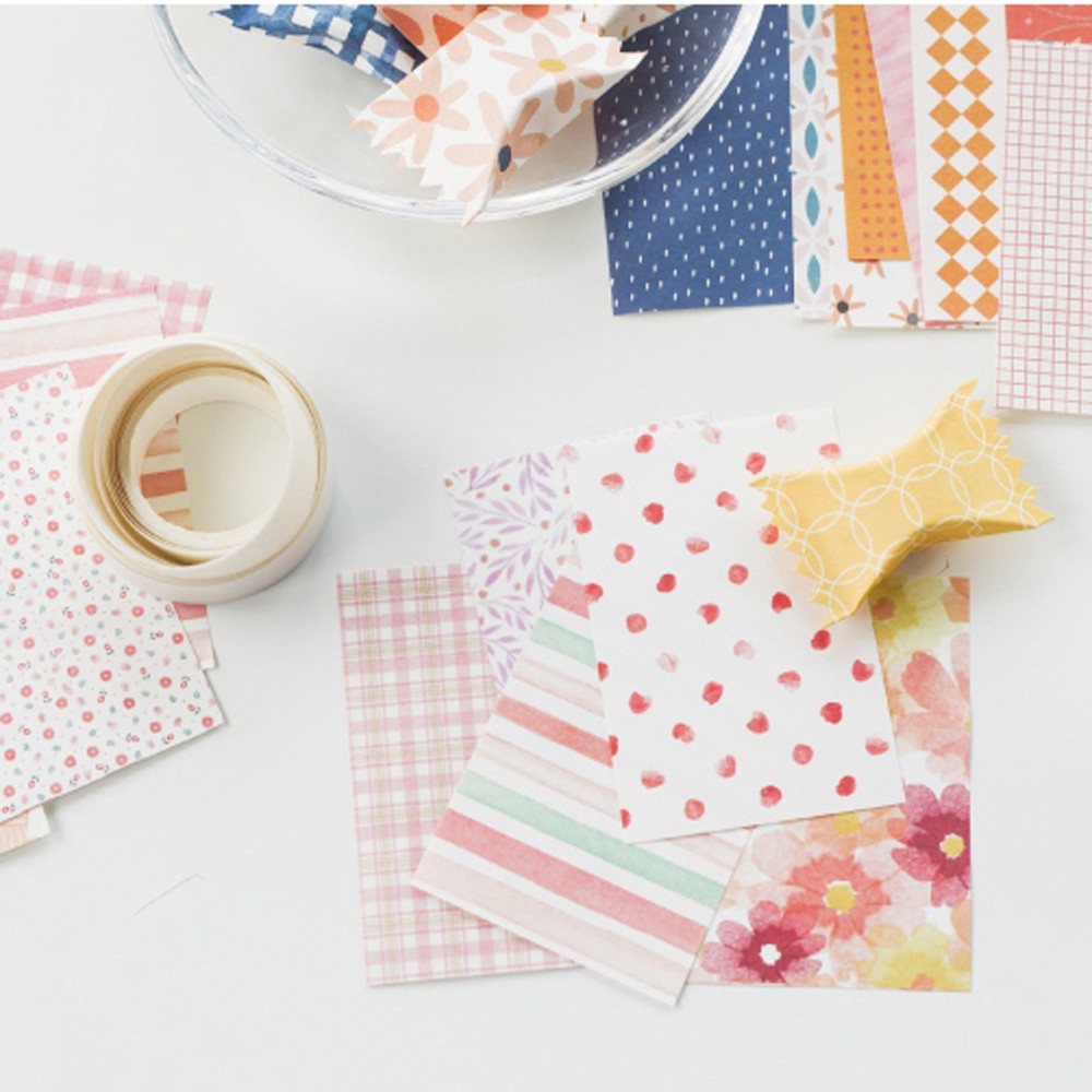 Set 50 thẻ giấy trang trí sổ tay thủ công với 10 kiểu tùy chọn