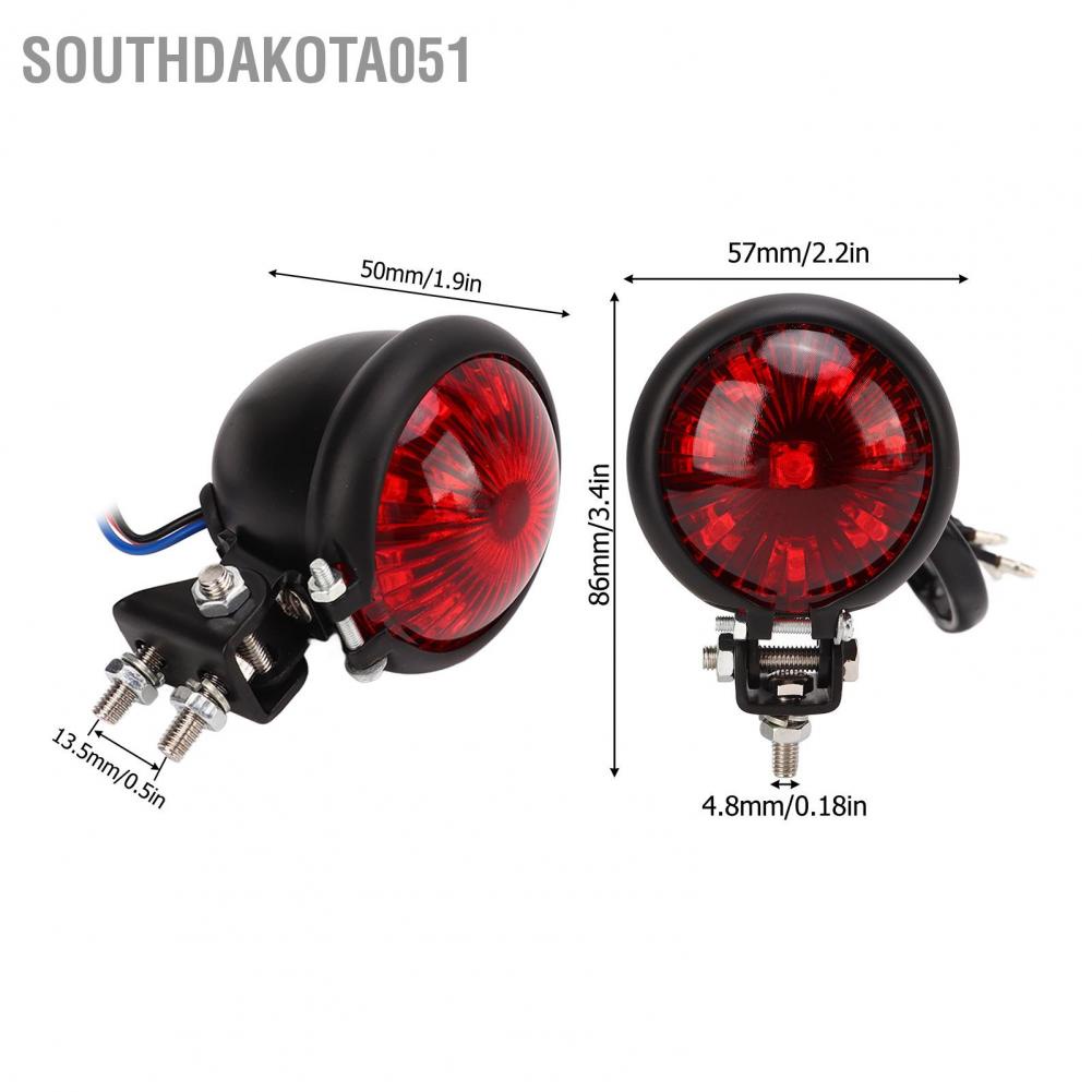 Hàng Sẵn Đèn hậu LED tròn xi nhan Xe máy cổ điển Phanh chạy Ánh sáng 12V cho Kawasaki, Yamaha, Honda【Southdakota051】