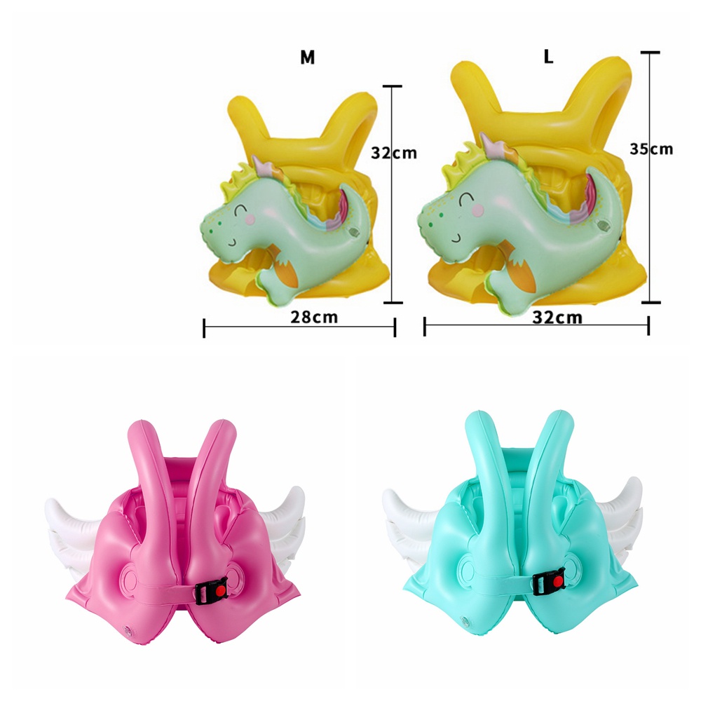 Áo Phao Bơm Hơi Hình Khủng Long Dễ Thương Cho Bé 2-8 Tuổi