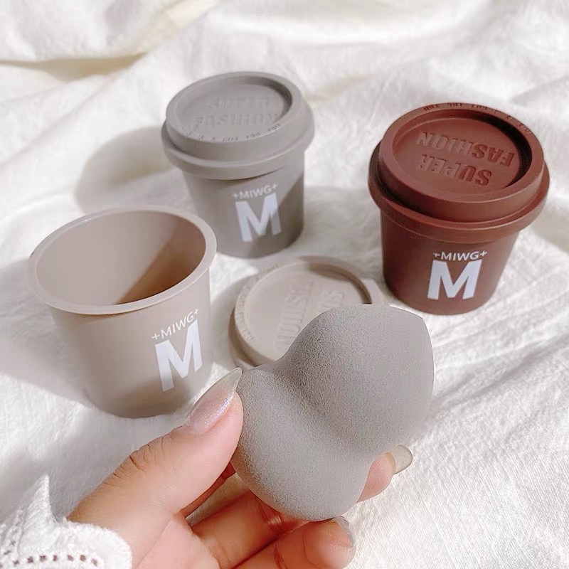 Bông mút tán kem +MIWG+ Coffe Makeup Puff