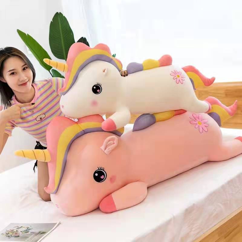 Gối Ôm Gấu Bông Cho Bé Hình Ngựa Pony Hồng