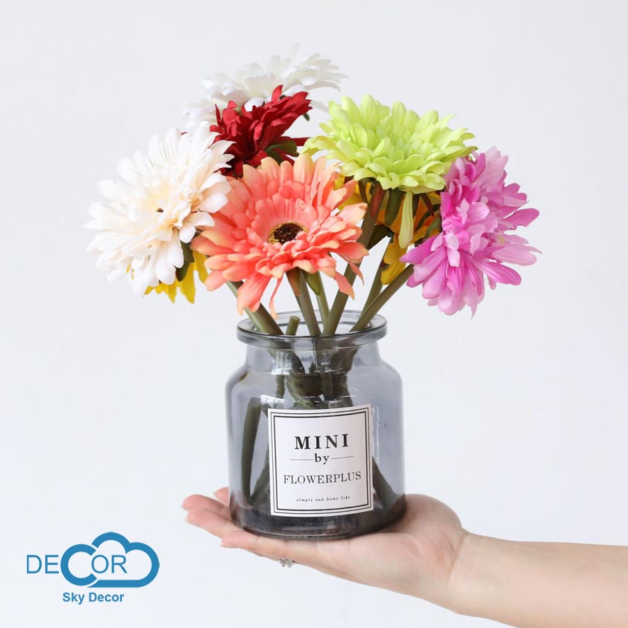 Hoa đồng tiền Sky Decor - Hoa lụa loại to, trang trí nhà cửa, cắm hoa
