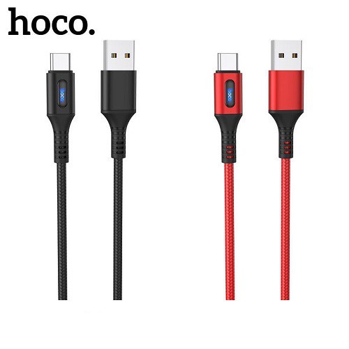 Cáp Sạc Nhanh Hoco U79 Type-C tích hợp đèn báo trên chuôi sạc và hỗ trợ truyền dữ liệu ,tự ngắt khi pin đầy