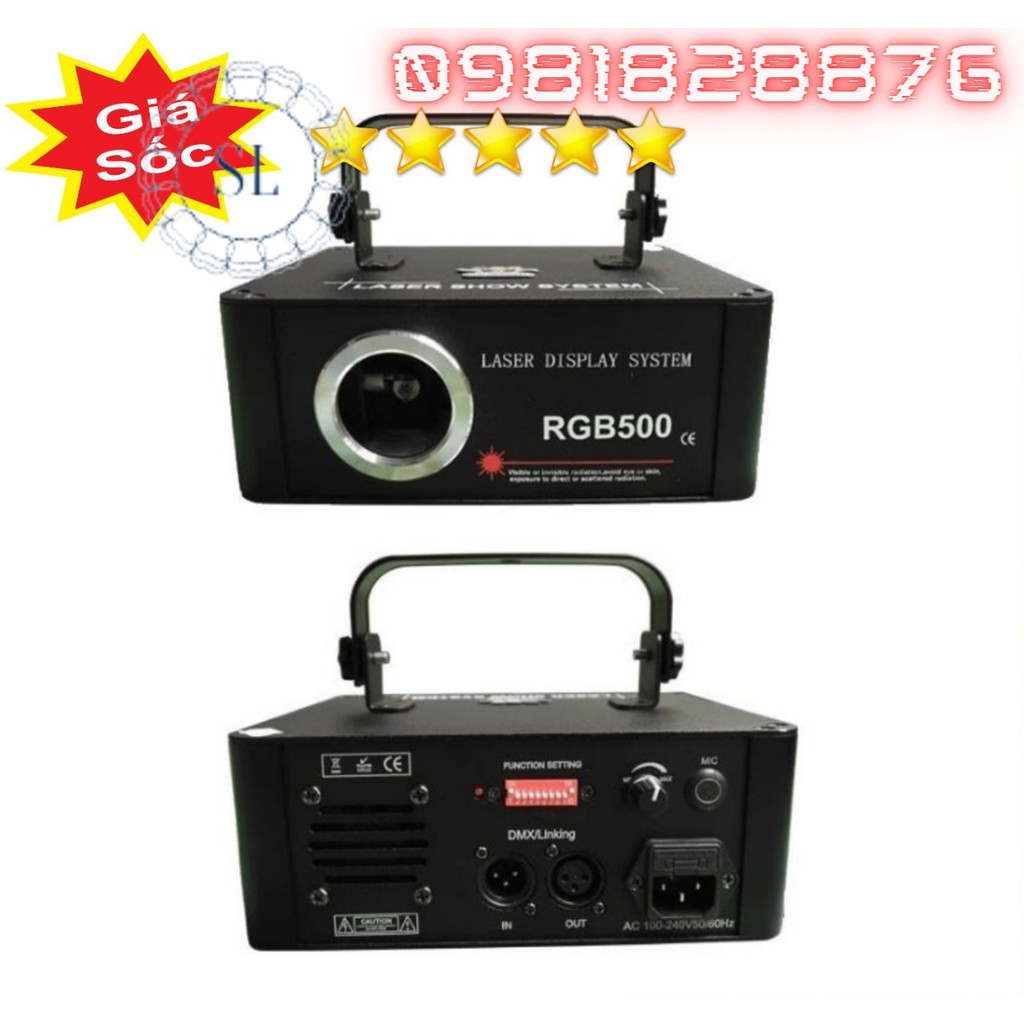 Đèn Laser RGB 500 Quét Tia Cho Phòng Bay Phòng Karaoke Đèn Sân Khấu