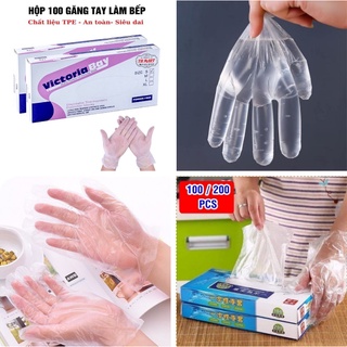[5❤️][FREESHIP] GĂNG TAY NHÀ BẾP VICTORIA - BAO TAY NILON DÙNG 1 LẦN (100 CÁI) [HCM]