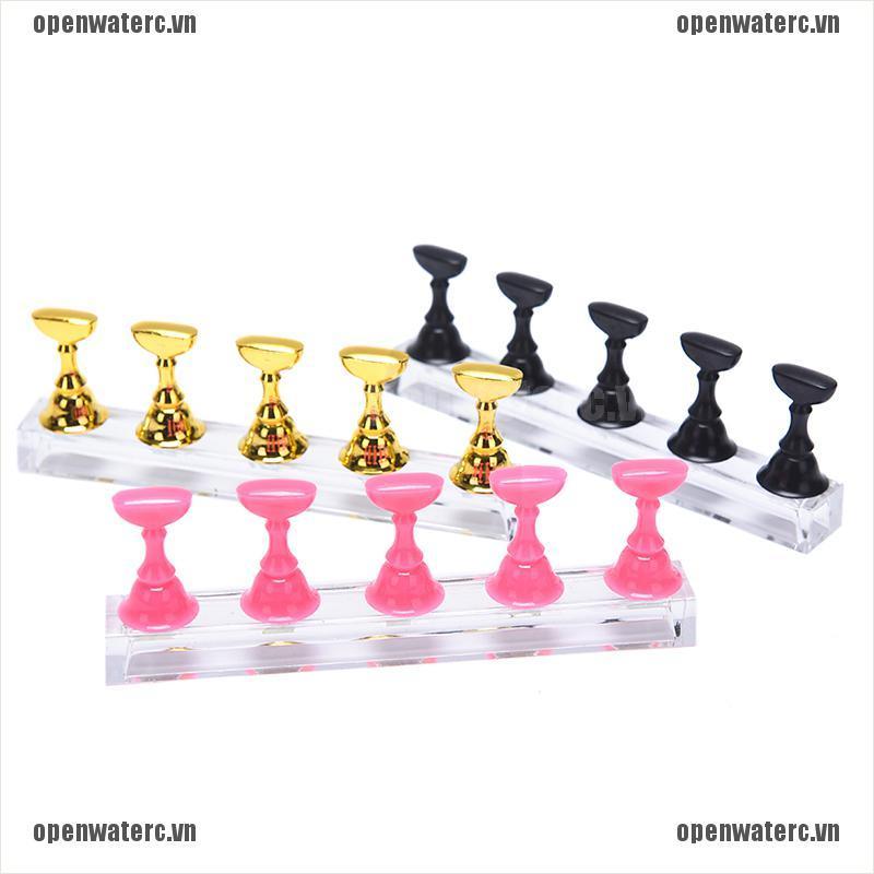 1 Bộ Giá Đỡ Trưng Bày Móng Tay Bằng Acrylic Pha Lê