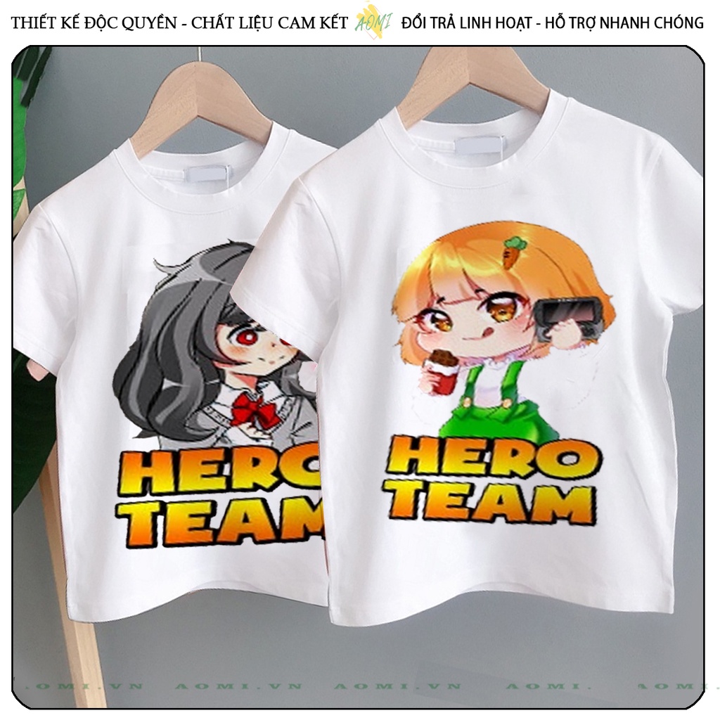 ÁO THUN UNISEX 7 đội viên heroteam simmy sammy kamui PHÔNG NAM NỮ GIA ĐÌNH CẶP ĐÔI CÓ SIZE TRẺ EM CHO BÉ TRAI GÁI AOMIVN