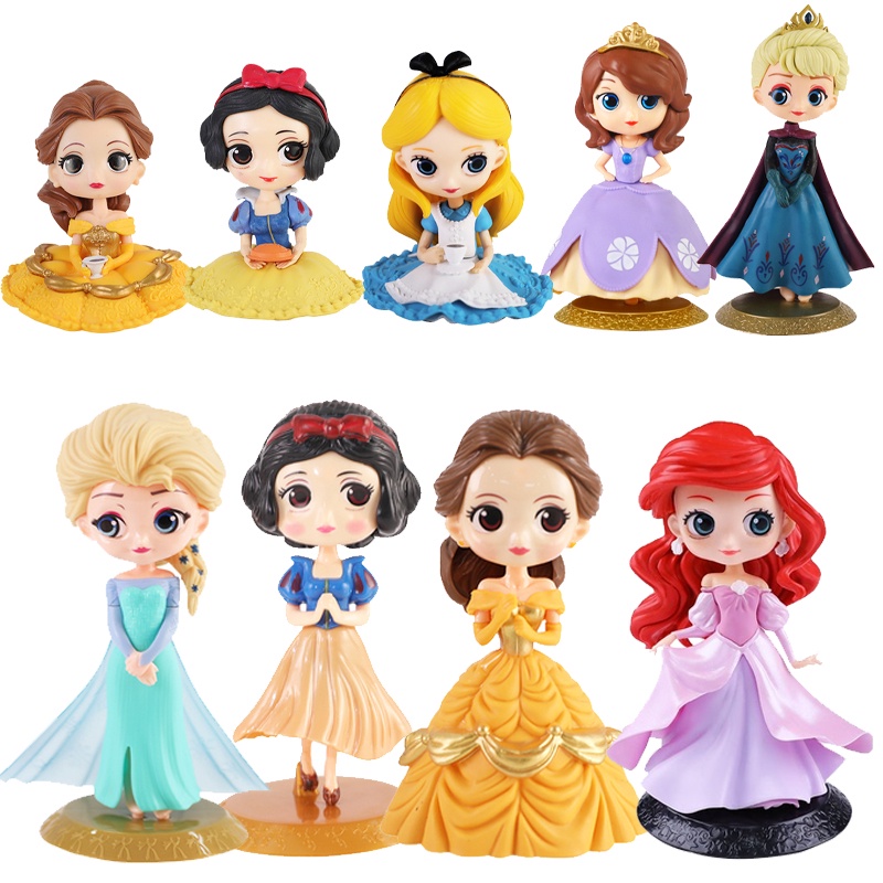 [Spot] Búp bê công chúa Disney đầu to trang trí bánh kem