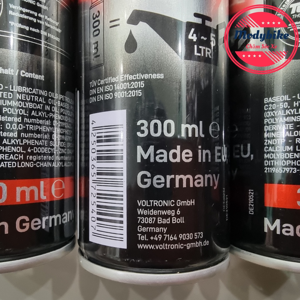 Phụ gia nhớt Voltronic E59 - Phủ Ceramic bảo vệ động cơ 300ml
