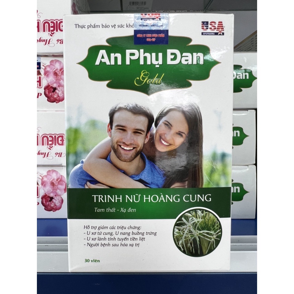 Viên Uống An Phụ Đan Gold  Chiết Xuất Trinh Nữ Hoàng Cung Hỗ Trợ Làm Giảm Các Triệu Chứng U Xơ