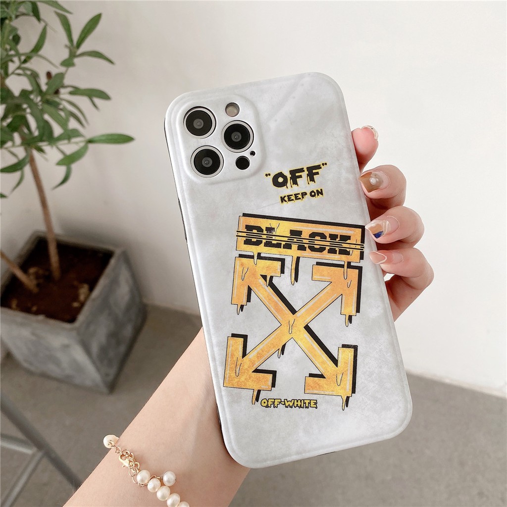 Soft Plastic Phone Case Fashion OffWhite suitable for iPhone12 mini 11 PRO MAX 6/6s 7/8plus SE2 X/XS XR XSMAX #HG3976
