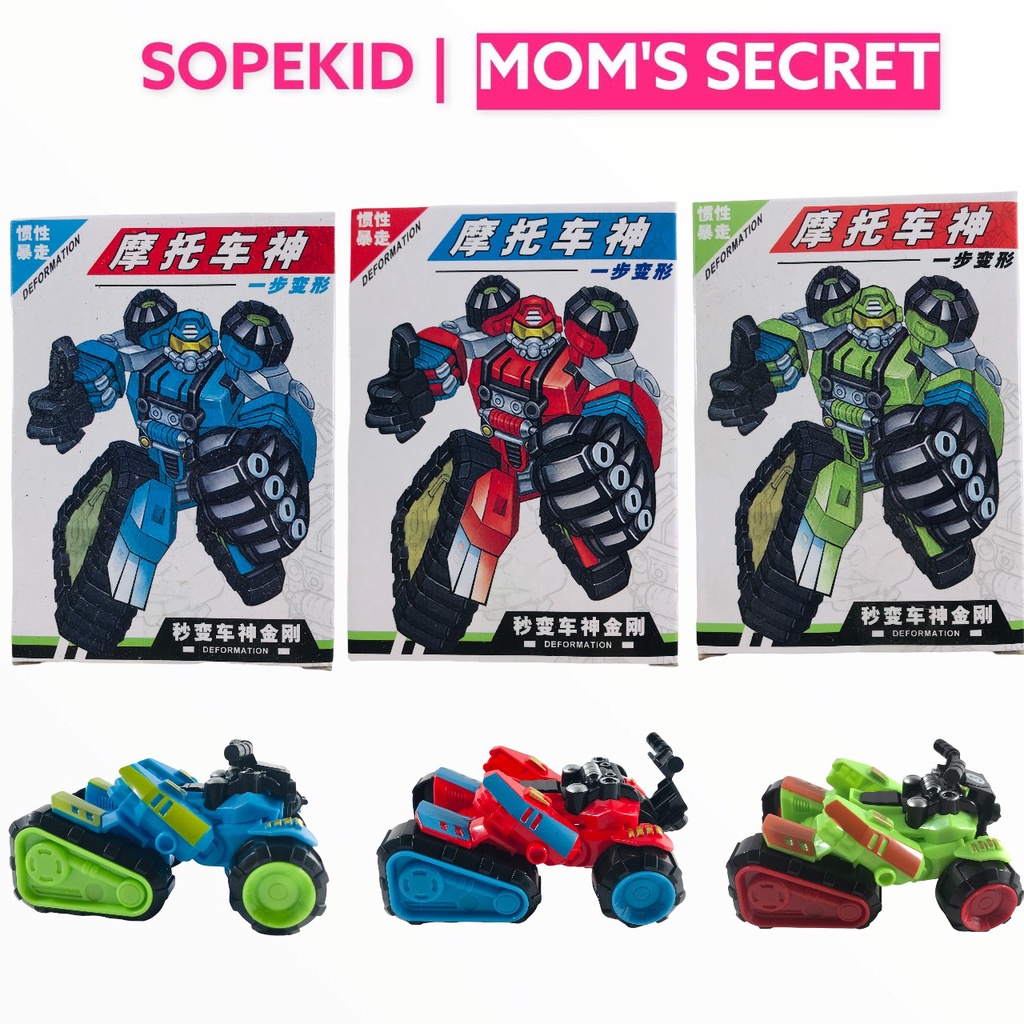 Đồ chơi xe ô tô biến hình người máy autobot, người máy biến hình cho bé chất liệu nhựa an toàn