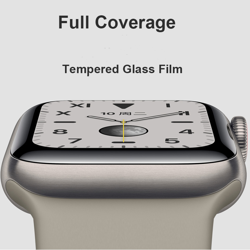 Kính cường lực trong suốt bo cạnh cho iWatch 5 4 3 2 1 for Apple Watch 40MM 44MM 38mm 42mm