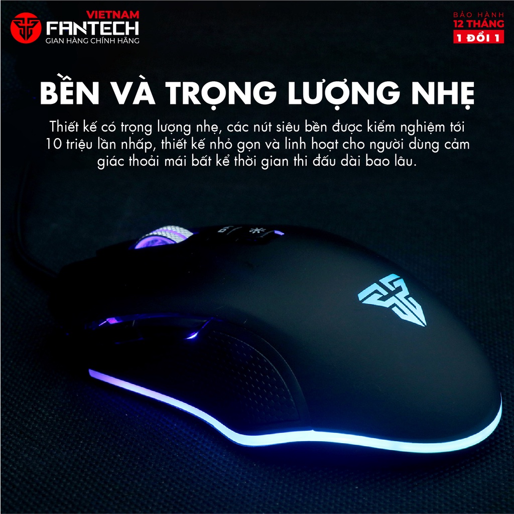 Chuột Gaming Fantech ZEUS X5S ( LED Chroma + phần mềm riêng ) - Hàng phân phối chính hãng