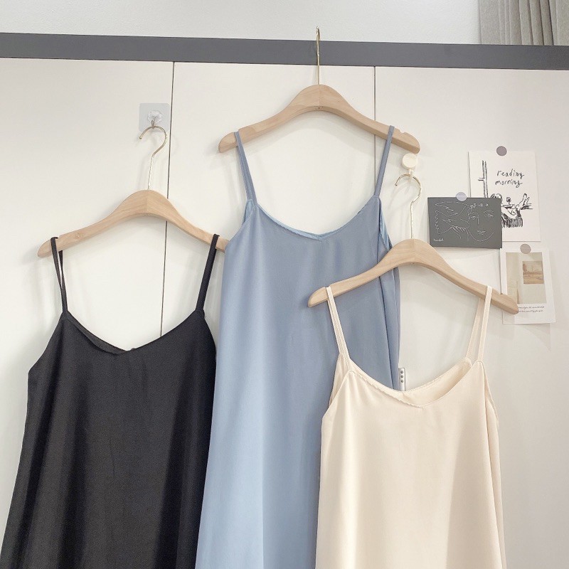 [FREESHIP - HÀNG LOẠI 1] VÁY MAXI 2 DÂY LÓT 2 LỚP SIÊU ĐẸP 3 MÀU | BigBuy360 - bigbuy360.vn