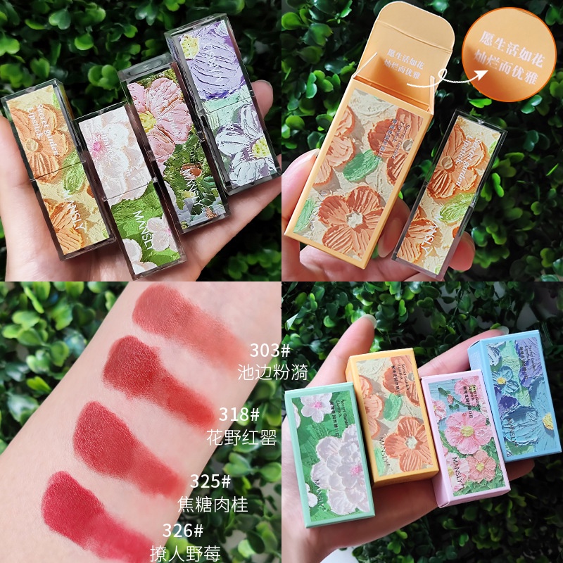 Son Môi 4 Màu Nhung Lì Tùy Chọn Chống Thấm Nước Lâu Trôi