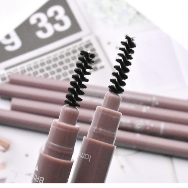 Chì Kẻ Mày 2 Đầu LAMEILA Vỏ Tím Nude  - Bút Kẻ Chân Mày Hàng Nội Địa Trung🍀 Clovershop68 🍀