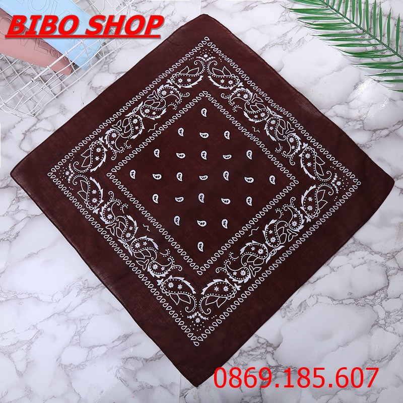 Khăn Turban Bandana Choàng Cổ, Đeo Tay, Đeo Túi Xách, Thắt Lưng, Búi Tóc, Đội Đầu Kích thước 55x 55cm