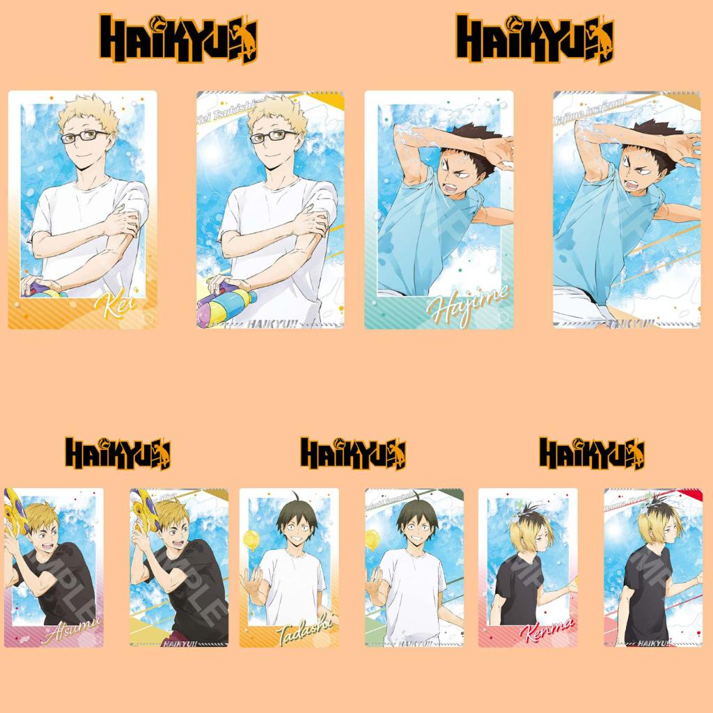 (lẻ 1 tấm) Ảnh card bo góc in hình HAIKYUU!! VUA BÓNG CHUYỀN ver BÓNG NƯỚC thẻ bo viền 5*8cm anime chibi sưu tập độc đáo