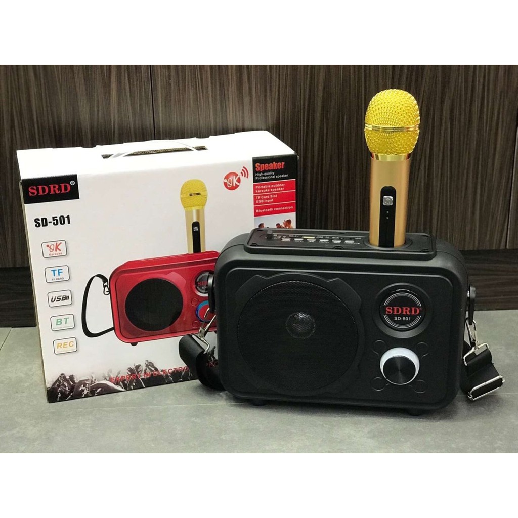 Mic Hát KARAOKE BLUETOOTH SD501 A19 20W  Giá Siêu Rẻ