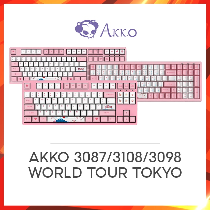 [Mã ELHAMS5 giảm 6% đơn 300K] Bàn phím cơ AKKO 3087/3108/3096 v2 World Tour Tokyo (Hàng chính hãng) - Bảo hành 12 tháng