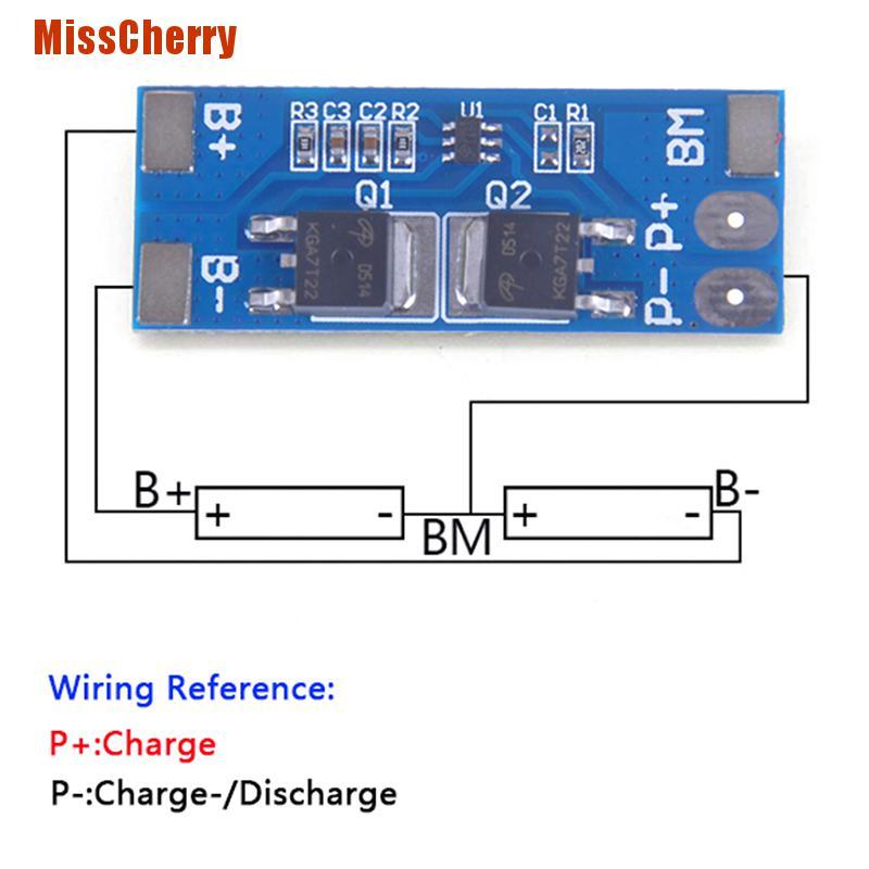Bộ Sạc Pin Cân Bằng Lithium Bms 2s 8a 7.4v W / Cân Bằng 18650 Li-Ion Lithium