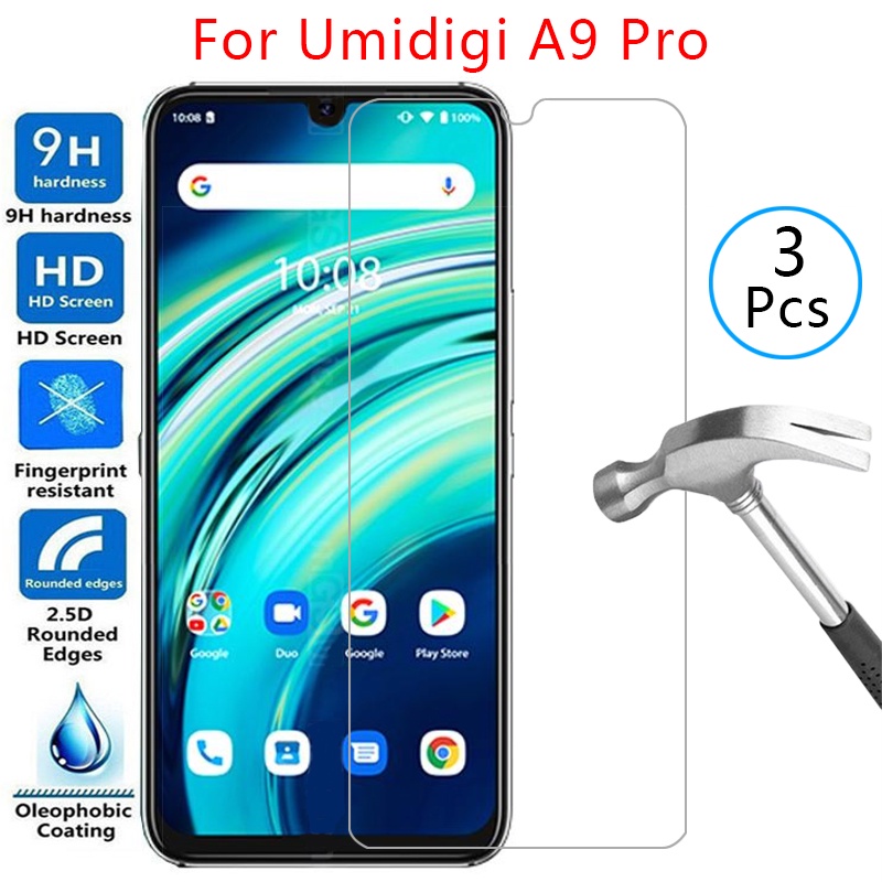 Ốp Điện Thoại Mặt Kính Cường Lực Bảo Vệ 360 Độ Cho Umidigi A9 Pro Umi Digi a 9 9a A9pro 9apro 6.3