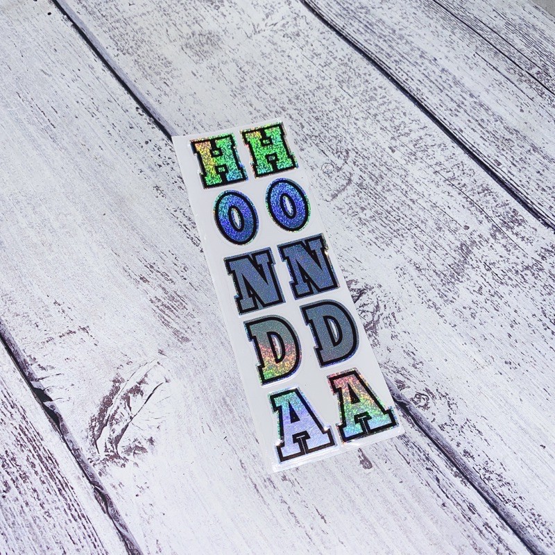 Tem decal dán phuộc trước chữ HONDA chữ đứng lánh lấp