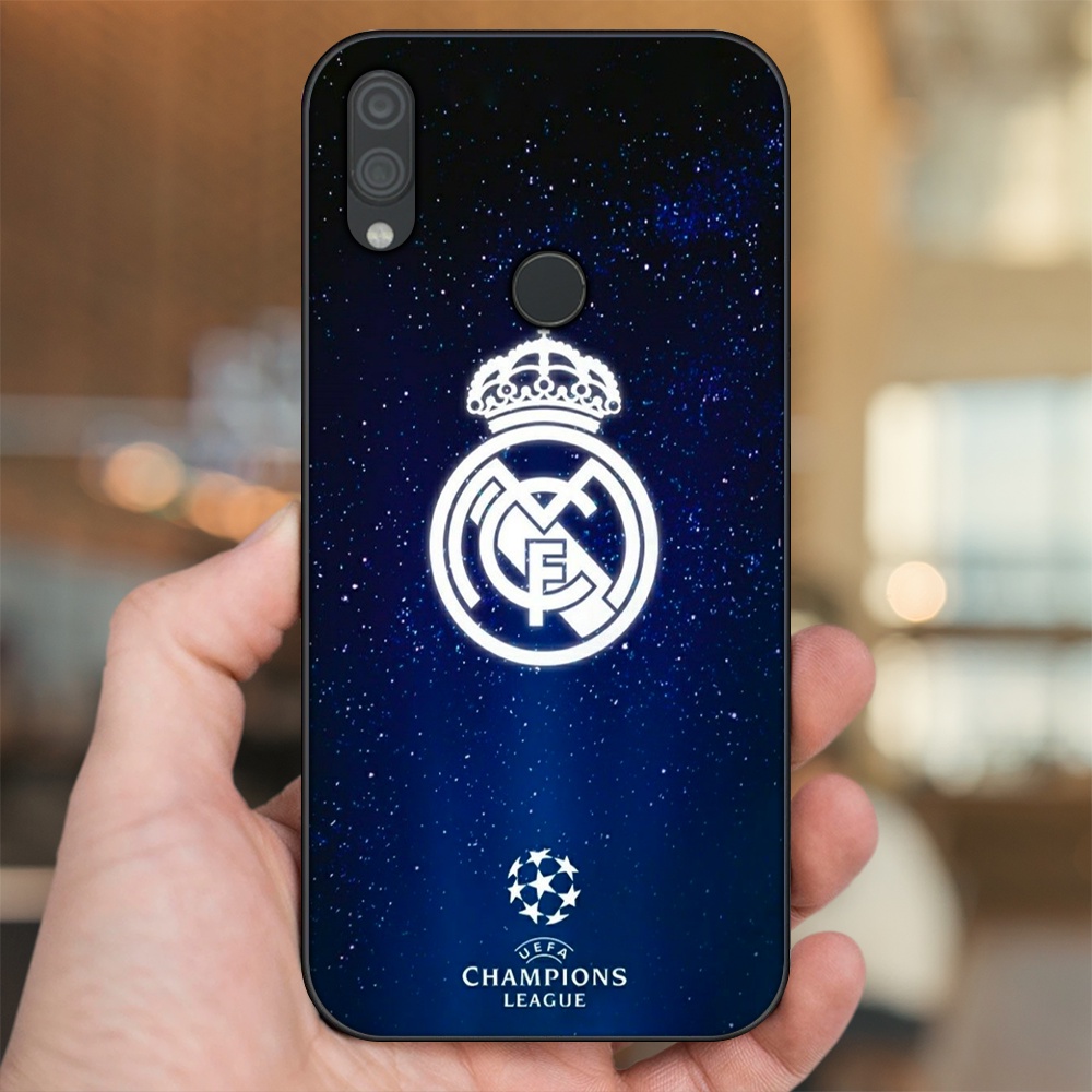 Ốp lưng Xiaomi Redmi Note 7, Note 7 Pro viền đen in hình Real Madrid