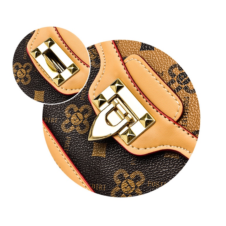 Túi đeo chéo CHUWANGLIN bằng da cỡ nhỏ in họa tiết thời trang cho nữ