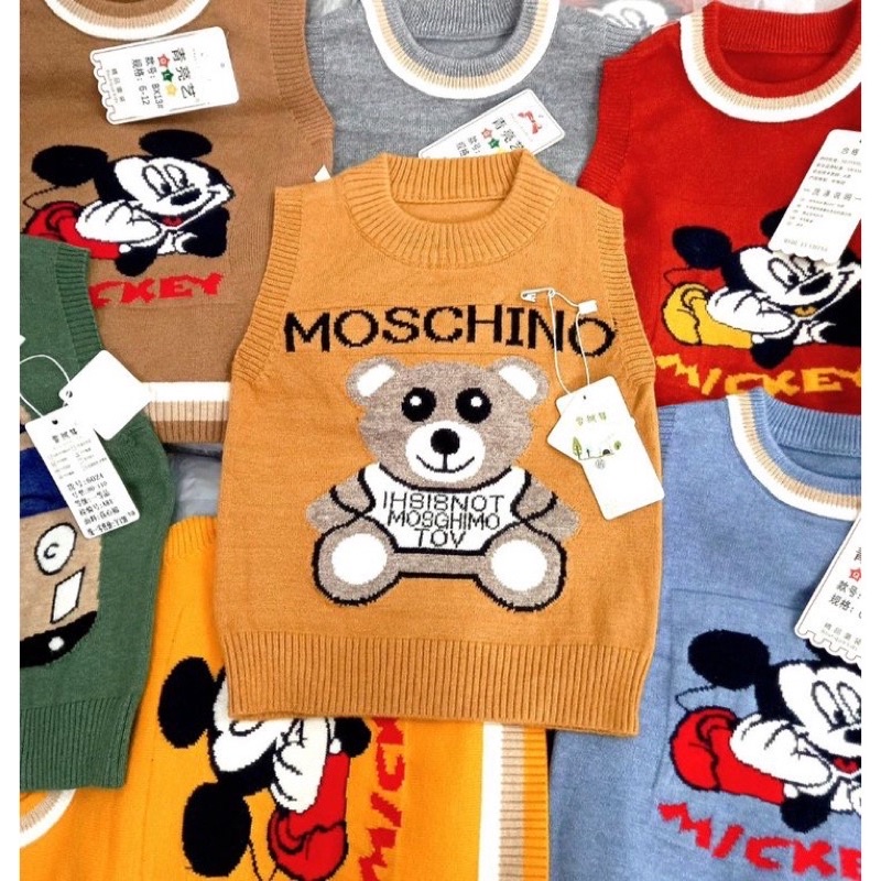 Áo gile len Quảng Châu mềm mịn cho bé trai