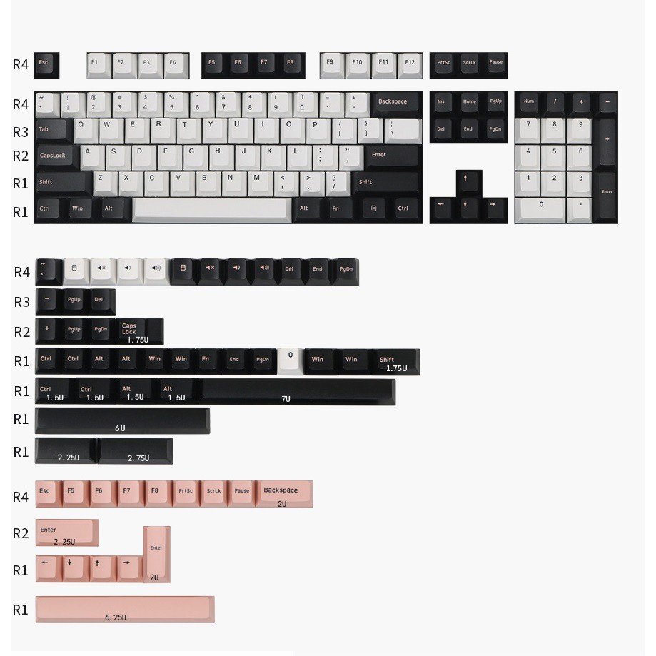 Set Keycap Cherry PBT Doubleshot Oliva 159 Keys