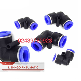 <COMBO 5 cái HÃNG AKS CAO CẤP> Đầu nối NHANH thẳng, góc vuông mang sông nối ống dây khí nén, ống nước nhựa