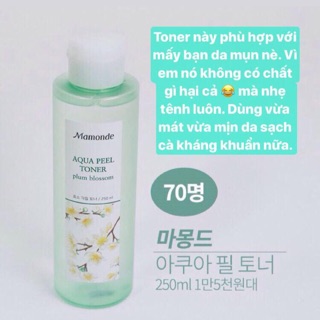 Nước hoa hồng Aqua Peel Mamonde