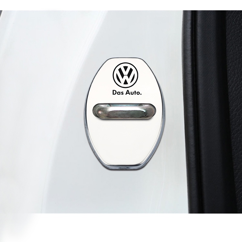 Bộ 4 Ốp Bảo Vệ Khóa Cửa Xe Hơi Volkswagen VW GOLF Bora Jetta POLO GOLF Passat Bằng Thép Không Gỉ