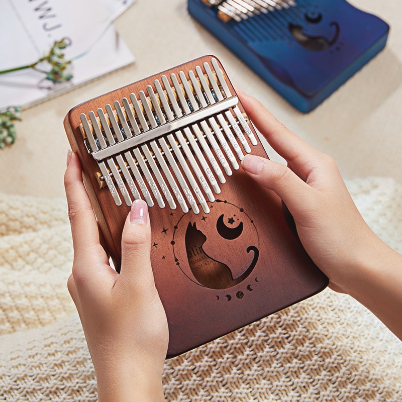 Đàn Kalimba KA02 -17 Phím Gỗ Nguyên Tấm Mahogany ( Full Phụ Kiện )