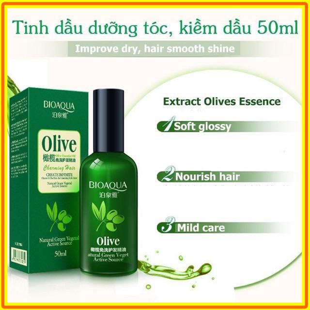 Bộ Sản Phẩm OLIVE BiOQUA siêu mượt tóc và phục hồi hư tổn ngăn rụng tóc