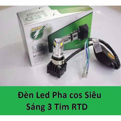 ĐÈN LED XE MÁY 02D 3 TIM SIÊU SÁNG