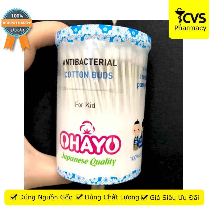 Tăm Bông Cao Cấp OHAYO JP03 FOR KID - Dành Cho Trẻ Em - cvspharmacy