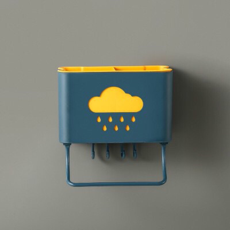 Ống đũa treo tường đựng đũa dán tường nhựa chắc chắn, dụng cụ nhà bếp tiện lợi