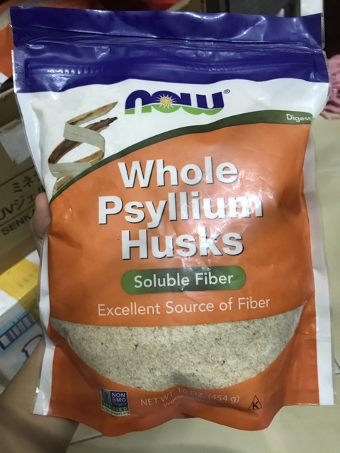 Bột Vỏ Hạt Mã Đề  nguyên gói 454g. Psyllium Husk Now Foods