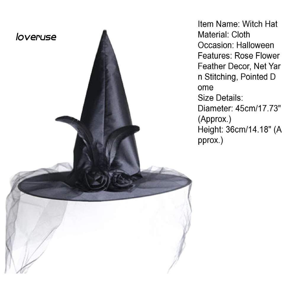 Mũ Phù Thủy Hóa Trang Halloween Độc Đáo